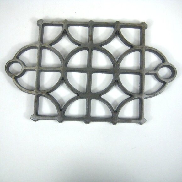 Dansk Cast Iron Decorative Trivet Geometric Design Vintage - Picture 1 of 9